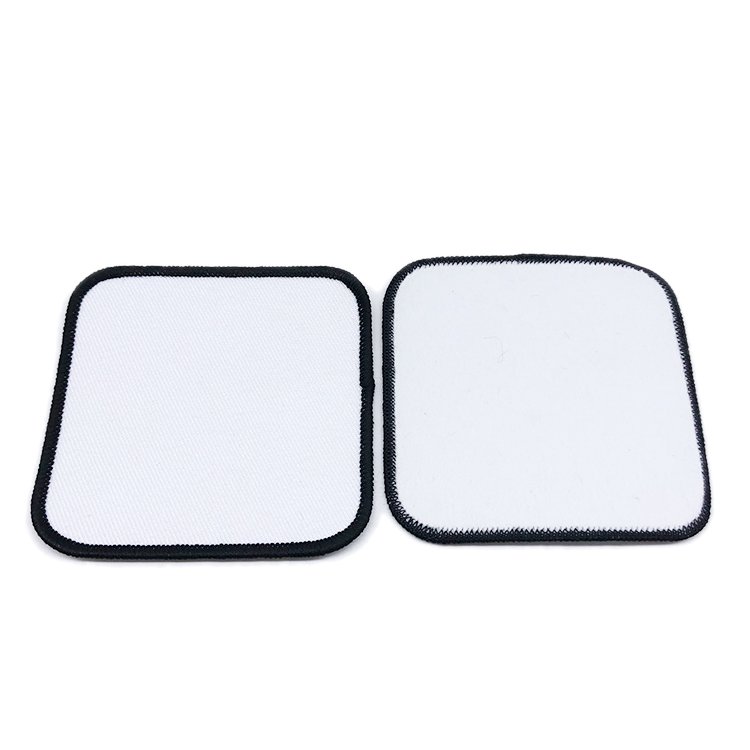 Custom Blank Embroidery Sublimation Fabric Blanks Wholesale Heat Transfer Printing Sublimation Patch Blank