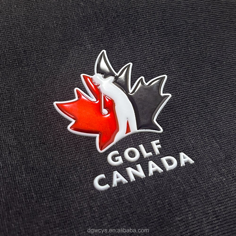 Wholesale Custom 3d sticker heat transfer printing Labels Soft TPU Patches For Golf Clothing