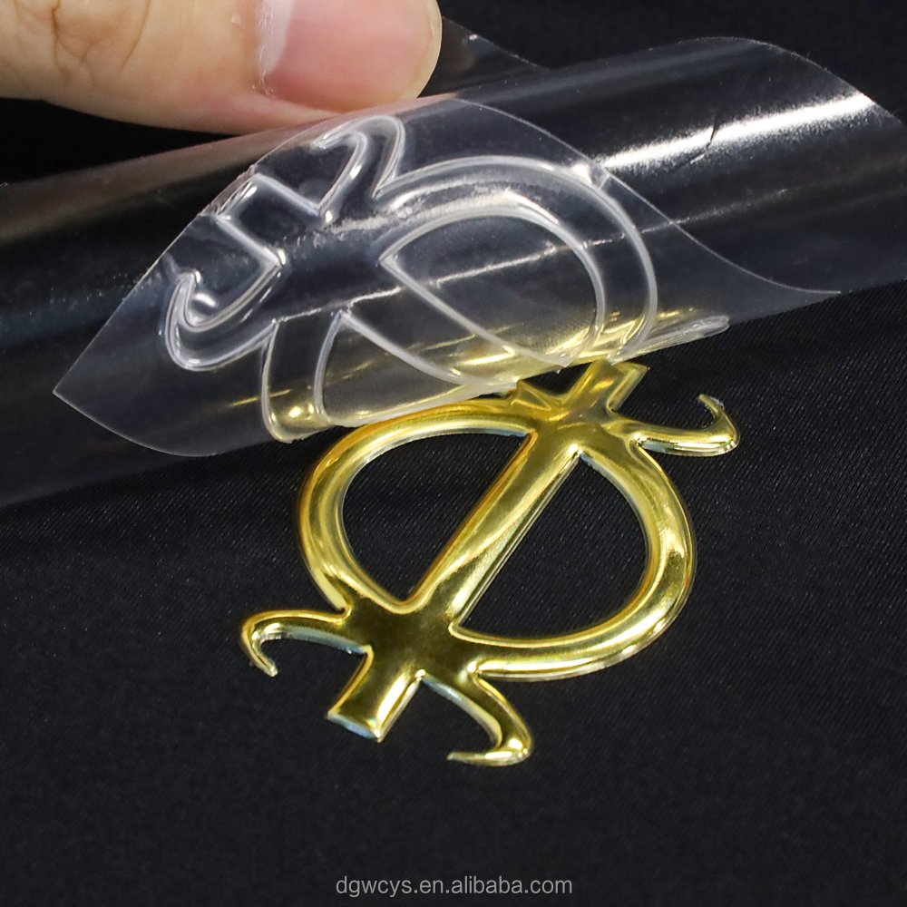 Wholesale Custom 3d sticker heat transfer printing Labels Soft TPU Patches For Golf Clothing