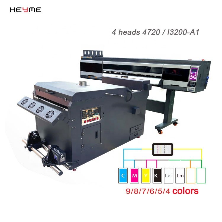 4 printhead i3200 4720 Industrial Dtf Printer 60cm Film For Tshirts Clothes Printing Machine with shaking powder Hoson