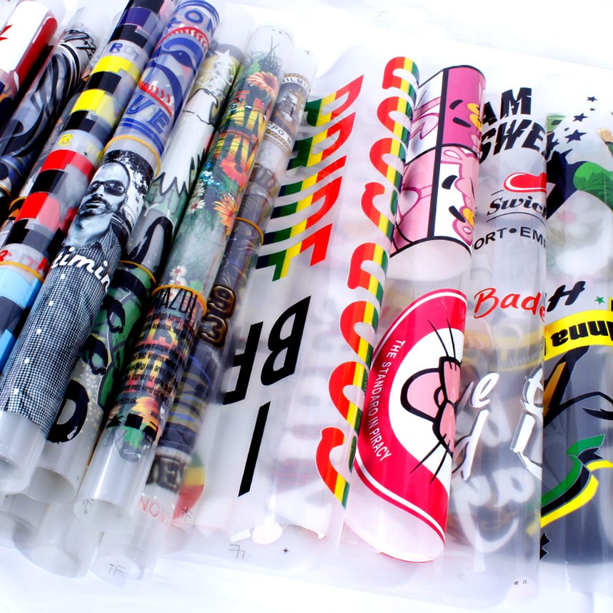Custom Brand Logo Iron-On Heat Transfer Printing Vinyl Sticker Label Plastisol DTF Transfers Washable for T-Shirts & Cups