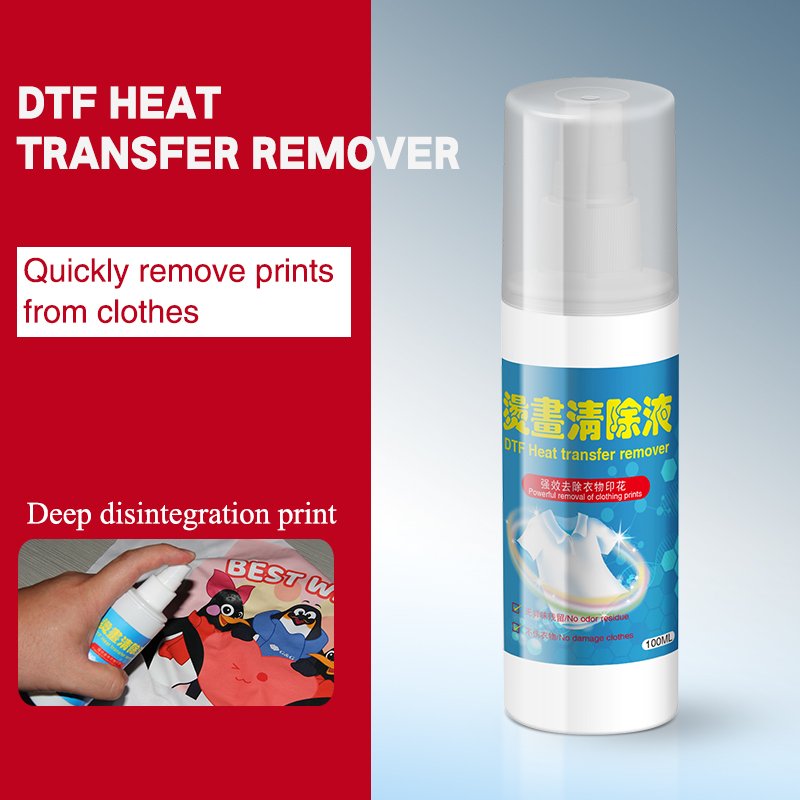 High Quality 100ml DTF Heat Transfer Remover Liquid with High Cleaning Ability to Repair the Damaged Logo Patterns