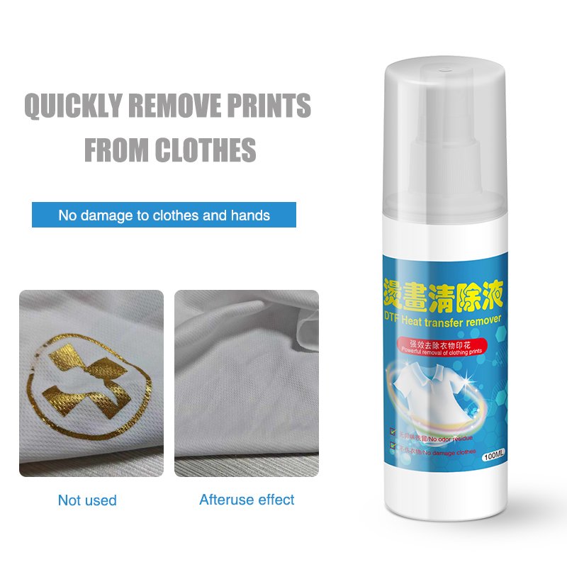 High Quality 100ml DTF Heat Transfer Remover Liquid with High Cleaning Ability to Repair the Damaged Logo Patterns