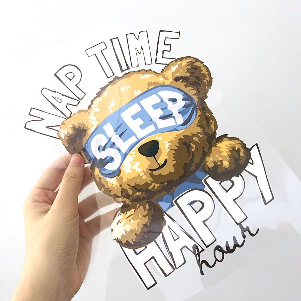 2024 Custom Brand DTF Heat Transfer Iron On Sticker Transfer Printing Heat Transfers Label for T-Shirts
