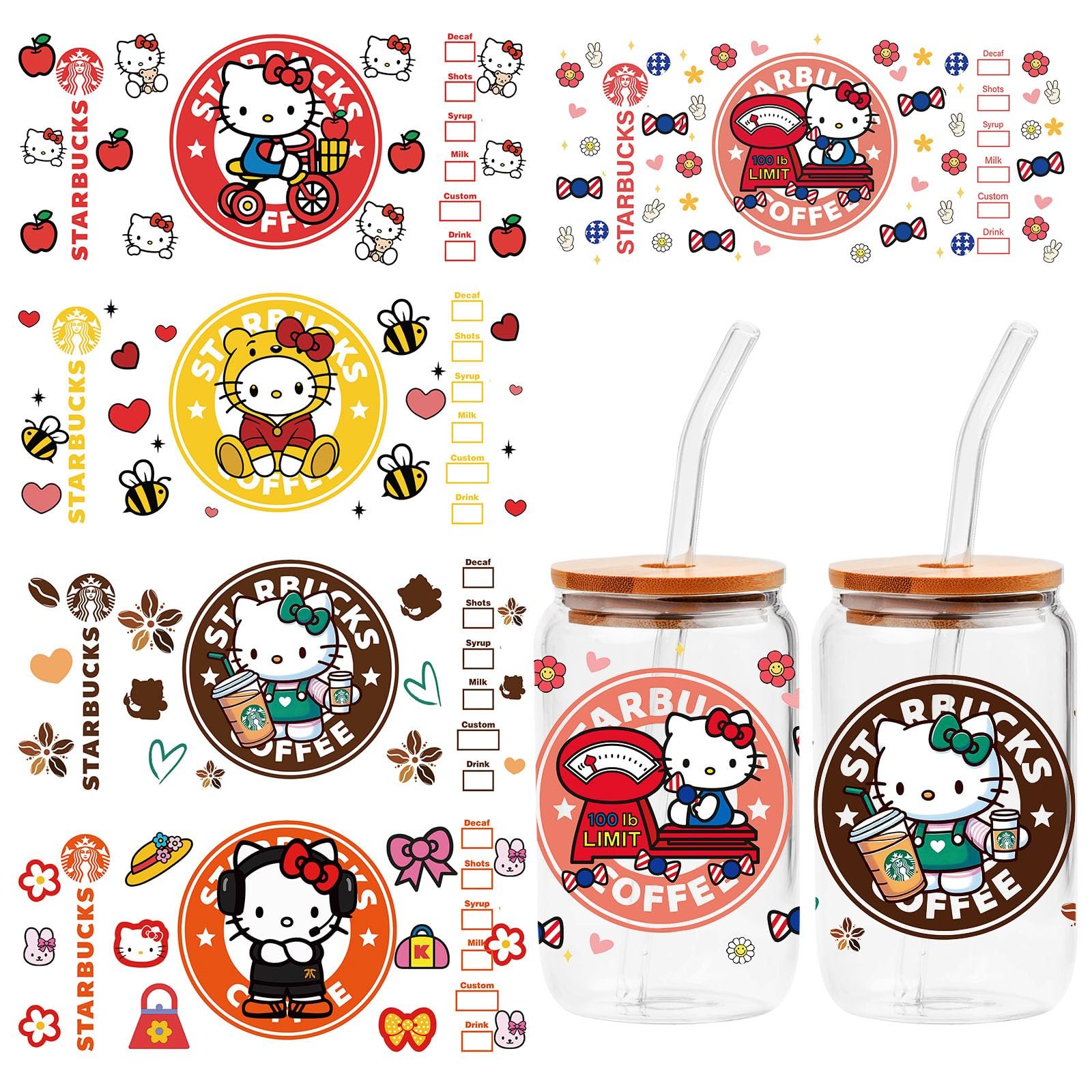 Wholesale 16 oz UV DTF Cup Wraps Ready to Ship Alta Calidad Transfer Printing