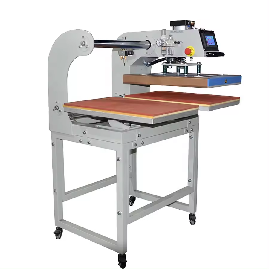 Heating Plate Price Automatic Pneumatic embossing Double iron t shirt Heat Press Machine Transfer Sublimation Clothes Printing