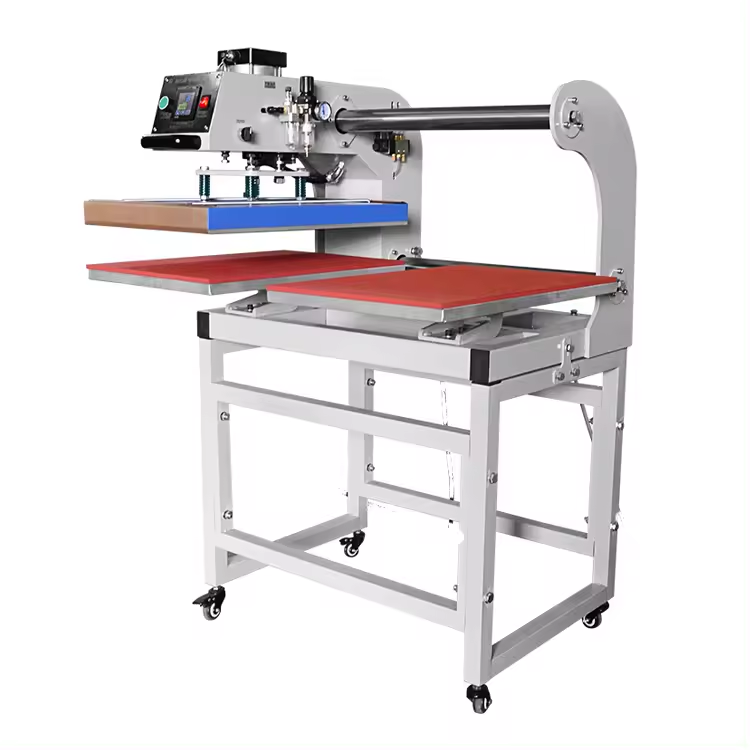 Heating Plate Price Automatic Pneumatic embossing Double iron t shirt Heat Press Machine Transfer Sublimation Clothes Printing