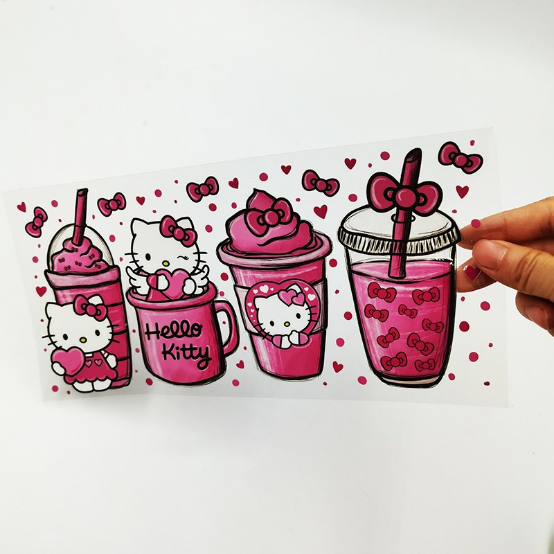 Small MOQ cheap ready to ship custom direct to glass dtg UV dtf wraps transfer printing for cups mugs