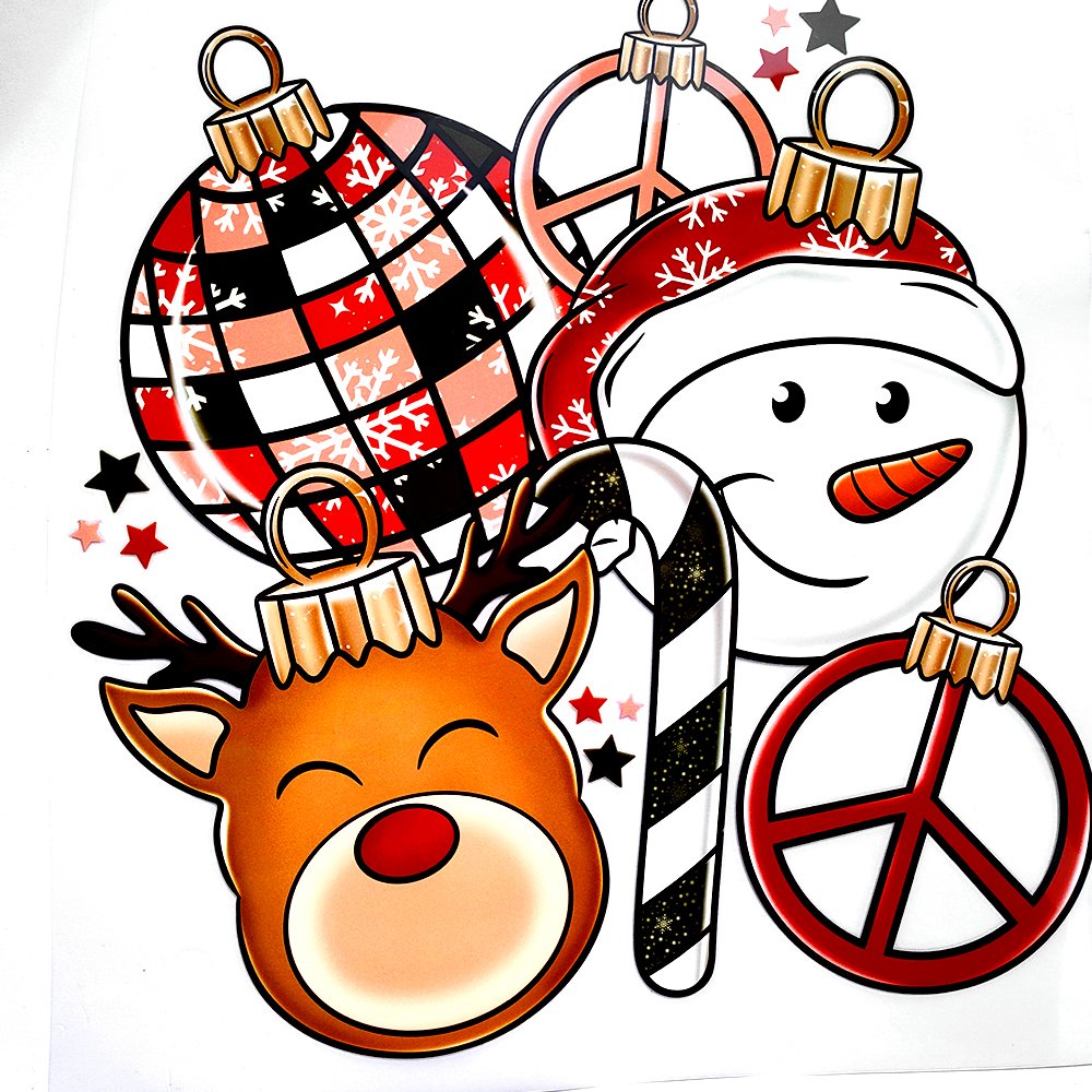 Christmas DTF Transfers Custom Heat Dtf Transfers Designs Ready To Press screen print heat transfers For Garment