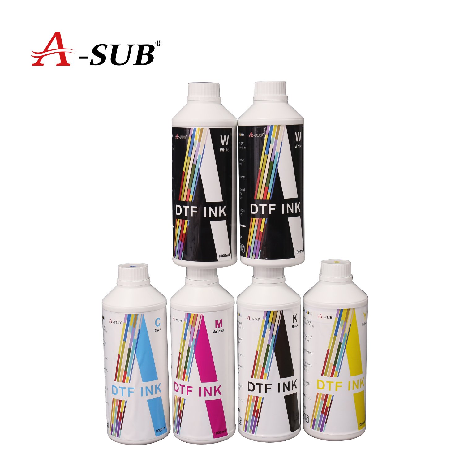 A SUB inkjet DTF Transfer Printing Ink 100ml*6 colors for Inkjet DTF printers