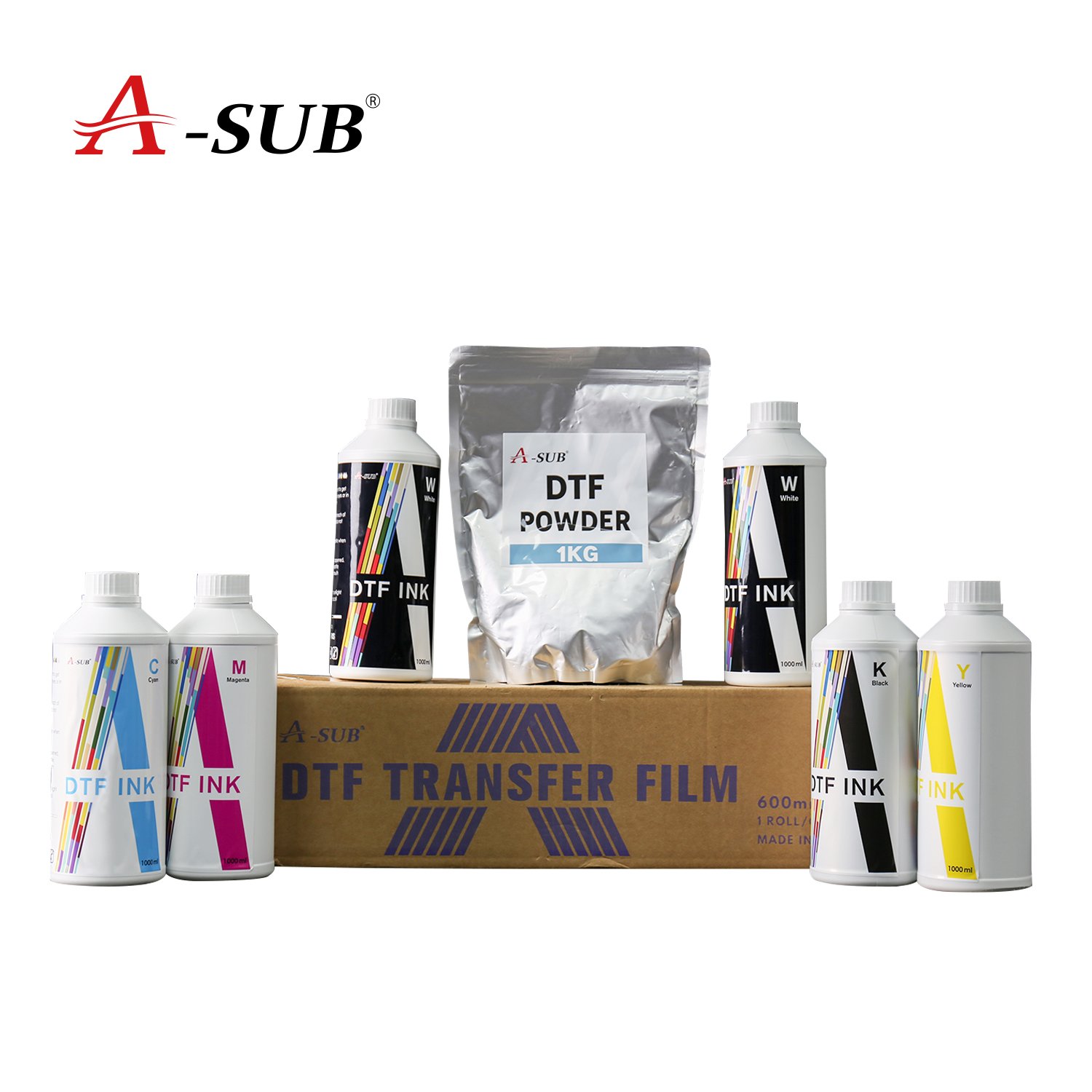 A SUB inkjet DTF Transfer Printing Ink 100ml*6 colors for Inkjet DTF printers