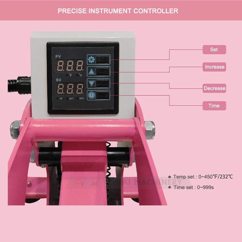 Pink Heat Transfer Printing Machine T-shirt Textile Sublimation Plotter Vinyl Heat Press Machines