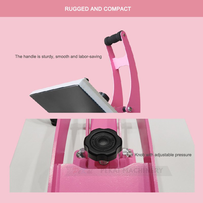 Pink Heat Transfer Printing Machine T-shirt Textile Sublimation Plotter Vinyl Heat Press Machines