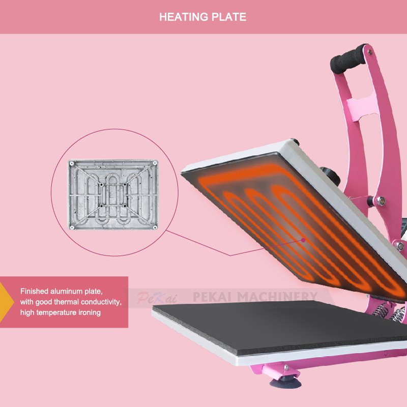 Pink Heat Transfer Printing Machine T-shirt Textile Sublimation Plotter Vinyl Heat Press Machines