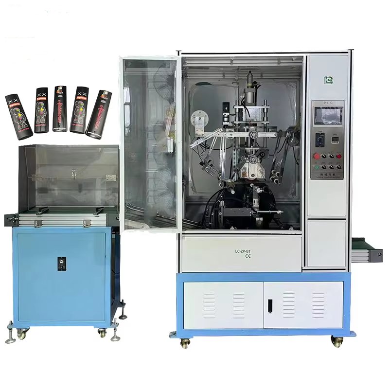 Fully Automatic Multicolor Pen Cylindrical Plastic Cosmetic Tube Thermal Heat Transfer Printing Machine