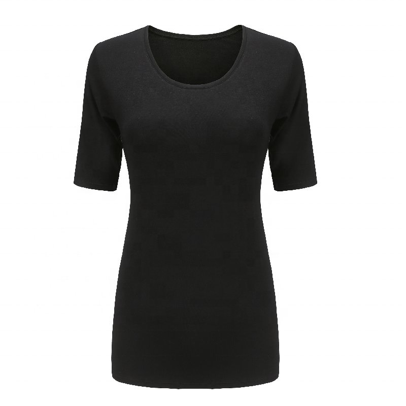 BAMBOO | Custom Style And Logo Bamboo-on Clothing Blank Plain Printing Casual Girls Round Neck Women T-shirt