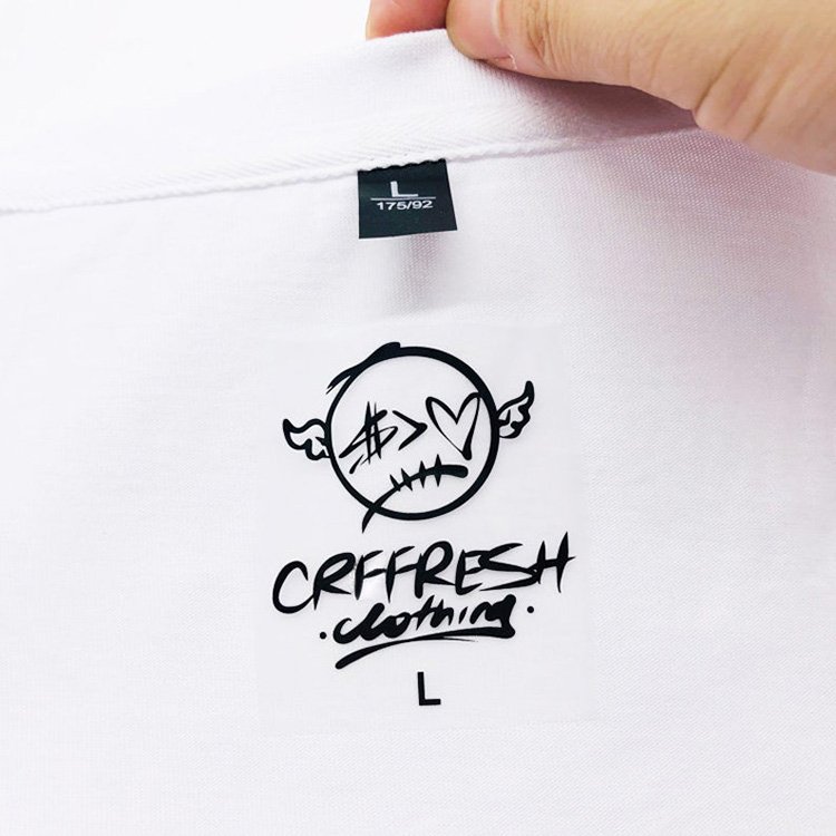 Custom clothing digital silk screen thermal press printing silicon vinyl sticker DTF heat transfer label