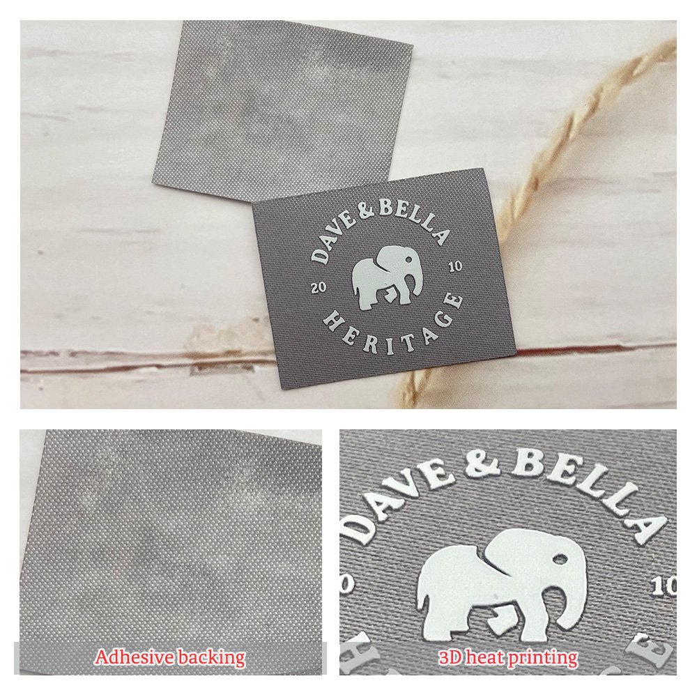 Heat Transfer Custom Brand logo Size Printed Label Woven Label 3D Heat Transfer Printed Clothing accessories