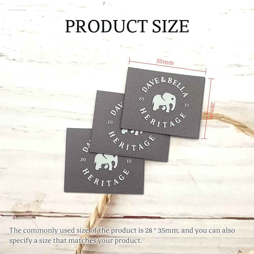 Heat Transfer Custom Brand logo Size Printed Label Woven Label 3D Heat Transfer Printed Clothing accessories