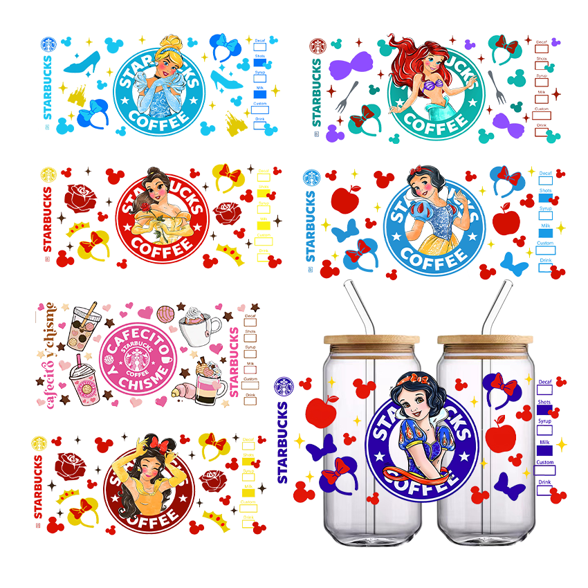 High quality custom Waterproof heat Transfers dtf Sticker Uv Dtf Wraps 16oz custom Dtf Transfer Print