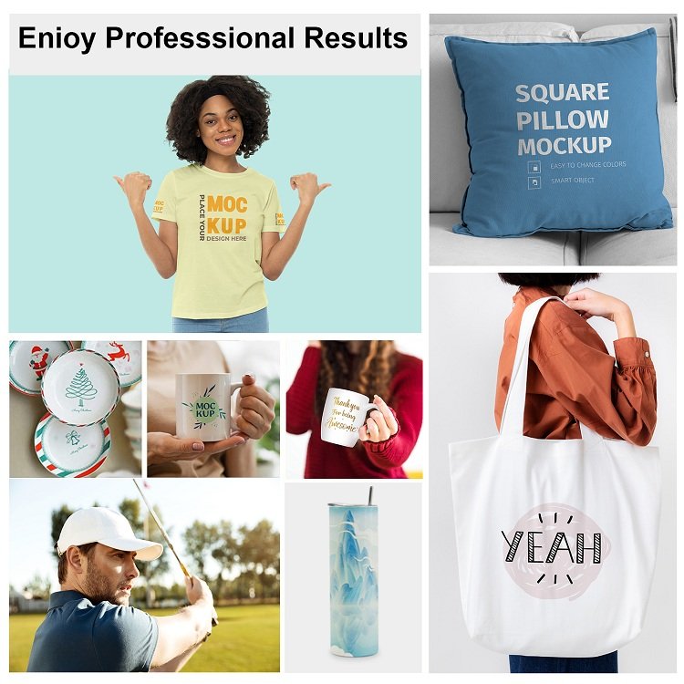 Freesub new arrivals 5 in 1 combo heat press machine hat/cap sublimation machine t-shirt printing machine F910-5