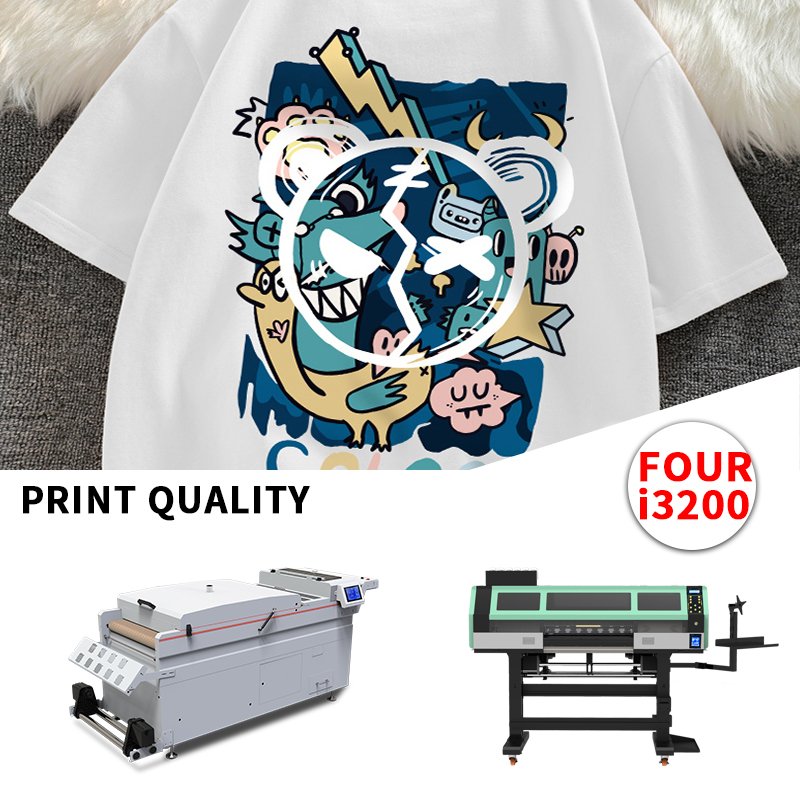 DOOYION Faster Print DTF 60cm 24inches 3 or 4 i3200 Head Good Quality DTF Printer With Computer and monitor Brackets