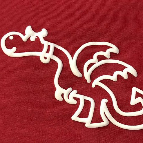 Custom heat transfer on garment, puff heat transfer printing