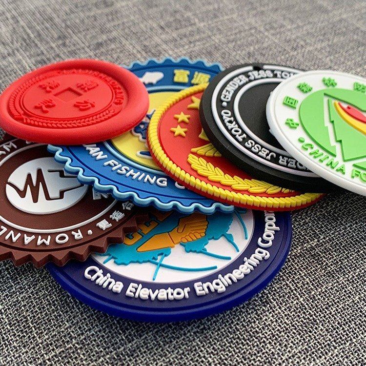 Recycled Custom Rubber Patch 3D PVC LOGO Patches for Clothing Silicon Heat Transfer Label for Wrinkles Vinyl Badge