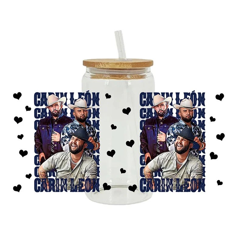 uv dtf cup wraps latino singer junior h peso pluma carin leon uvdtf wrap transfers stickers decals for 16oz cups