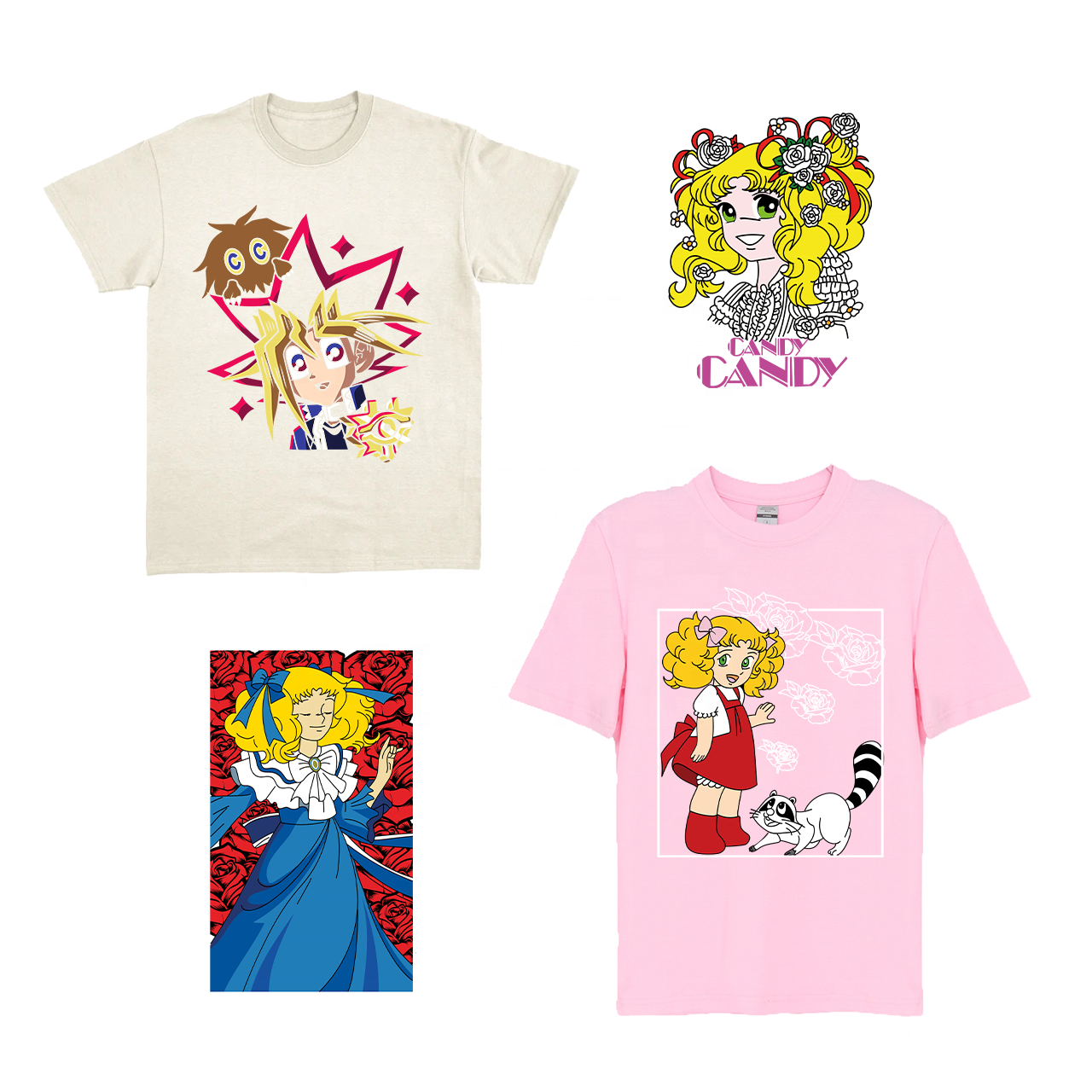 Wholesale factory logo low moq vinyl dtf transfers gang sheet multi size transfer printing custom heat transfer for t-shirt