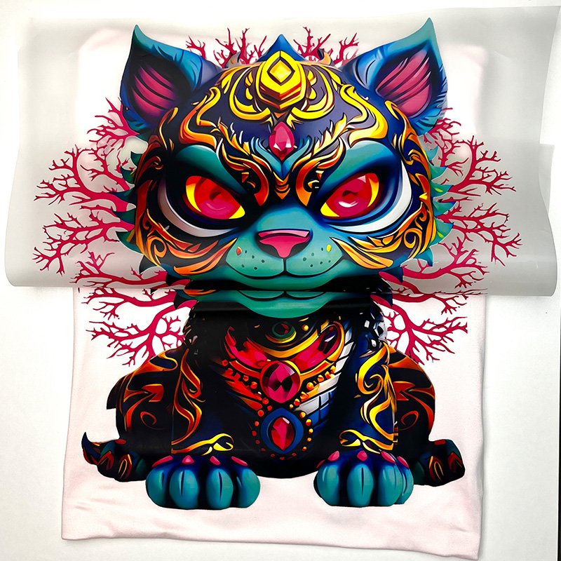 Orangutan dog cat dinosaur animal custom logo screen print T shirt 3D puff vinyl sticker heat dtf transfers