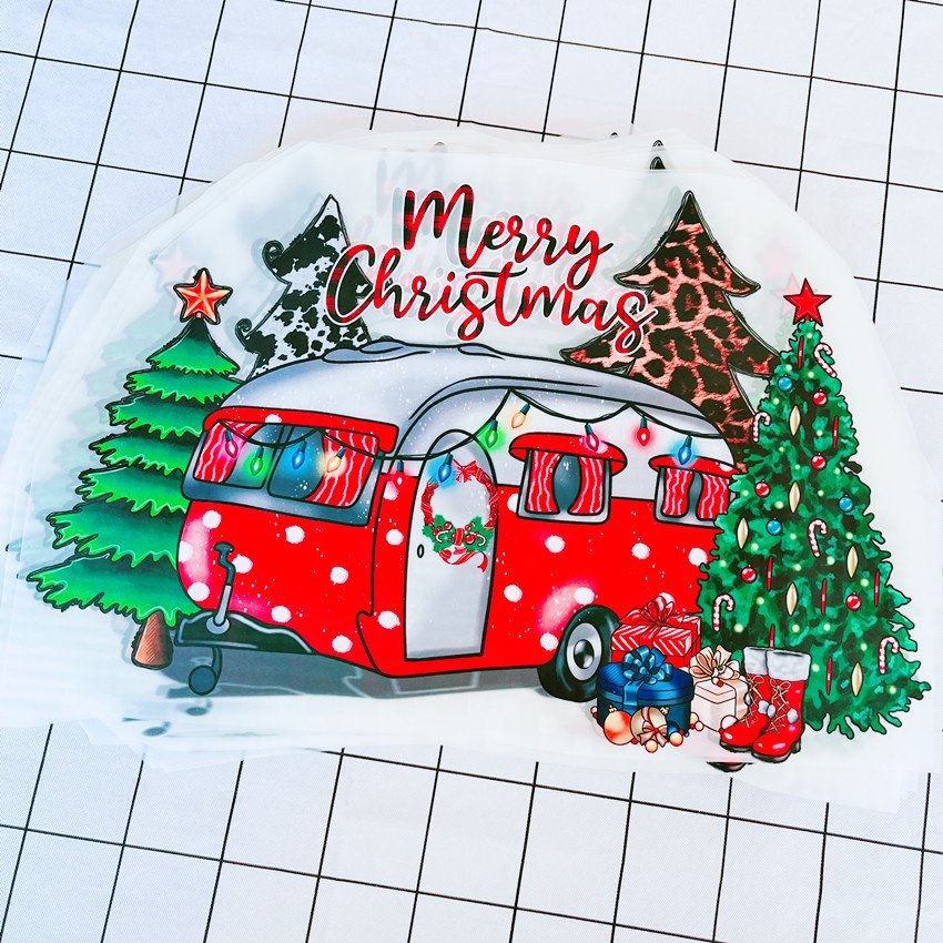 custom dtf sticker heat press sheets plastisol heat transfer printing label htv vinyl heat press stickers decals for t-shirt