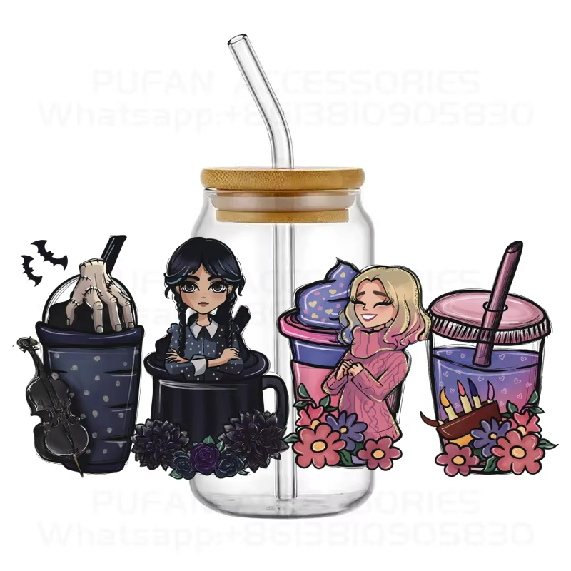 Designs UV DTF Cup Wrap Transfer Custom Size Heat Transfer Printing for Tumblers & Bottles Washable