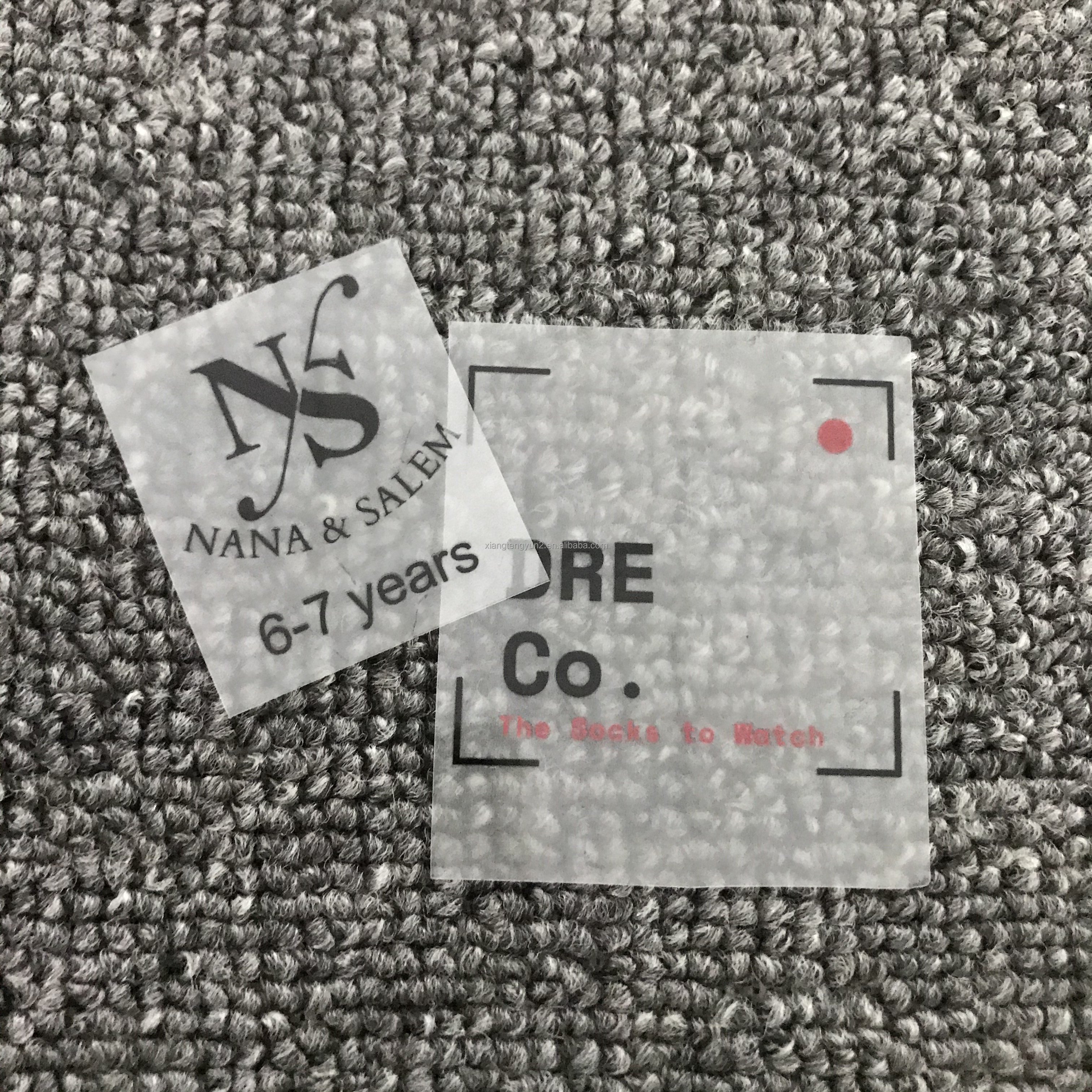 Professional production clothing ironing label clothing heat transfer label high elasticity washable collar scale code label