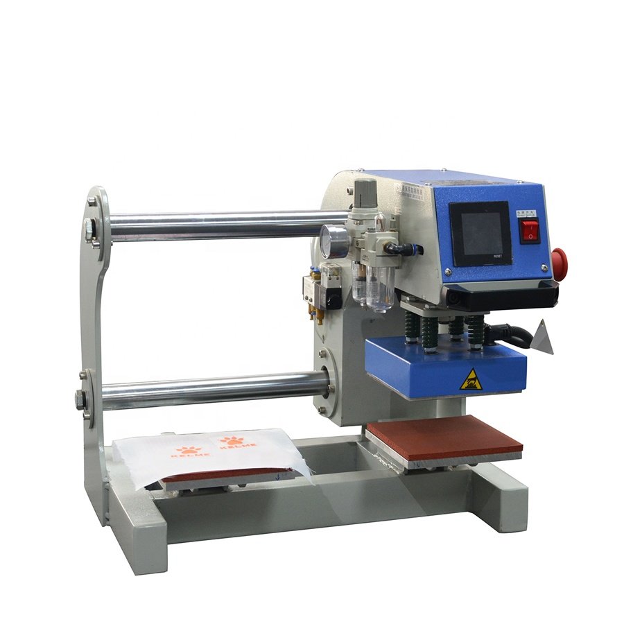 Small portable 20x30cm heat press machine pneumatic air flatbed underwear/bra logo/label film transfer sublimation
