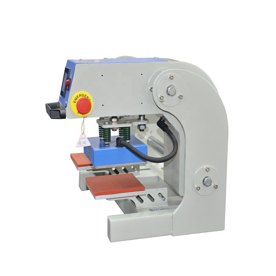 Small portable 20x30cm heat press machine pneumatic air flatbed underwear/bra logo/label film transfer sublimation