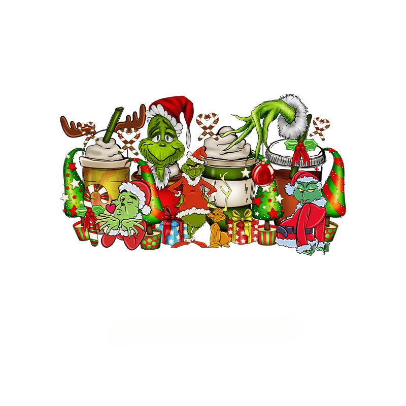 Dtf Printed Sticker for T-shirts Iron On Heat Transfers Heat Press Stickers Transfer Printing for Christmas