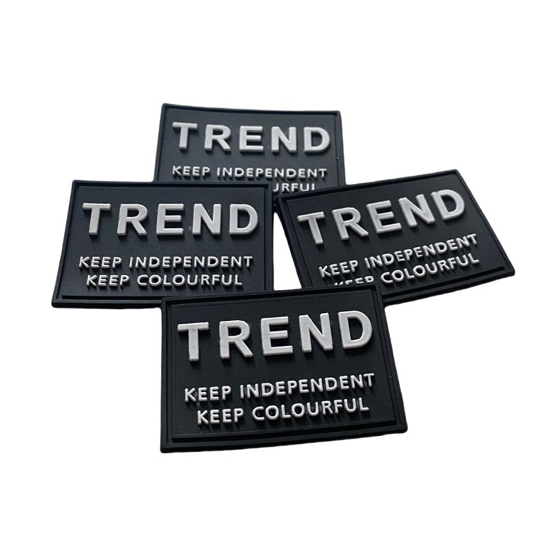 Custom 3D Soft PVC hat logo heat Embossed Custom PVC tactical printed pvc reflective patches mold Rubber patches for Garment