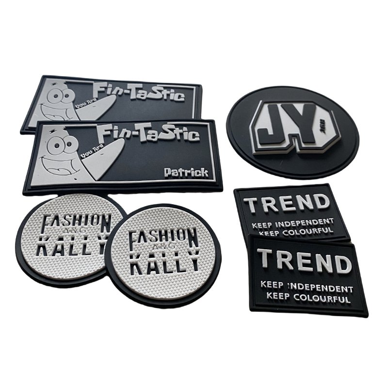 Custom 3D Soft PVC hat logo heat Embossed Custom PVC tactical printed pvc reflective patches mold Rubber patches for Garment
