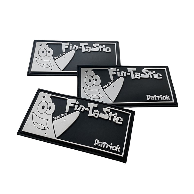 Custom 3D Soft PVC hat logo heat Embossed Custom PVC tactical printed pvc reflective patches mold Rubber patches for Garment