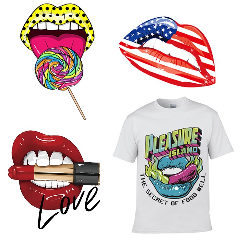 High Quality Thermal Transfer Vinyl Sticker Individuality Design Label DTF Heat Transfer Custom Stickers Garment Durable 10 Pcs