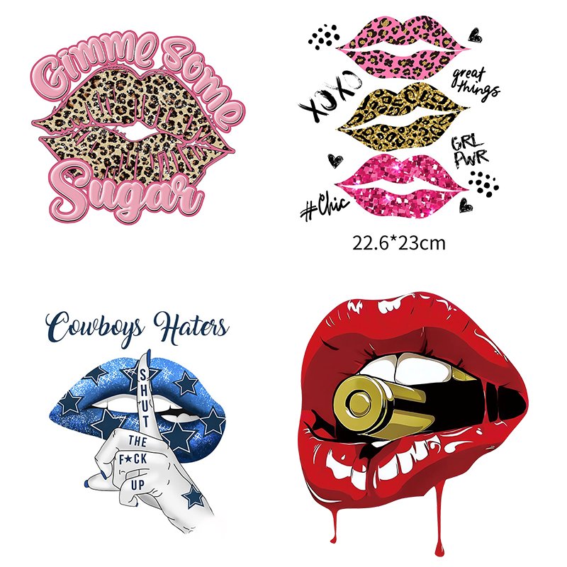 High Quality Thermal Transfer Vinyl Sticker Individuality Design Label DTF Heat Transfer Custom Stickers Garment Durable 10 Pcs