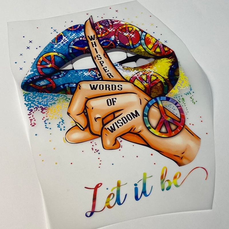 High Quality Thermal Transfer Vinyl Sticker Individuality Design Label DTF Heat Transfer Custom Stickers Garment Durable 10 Pcs