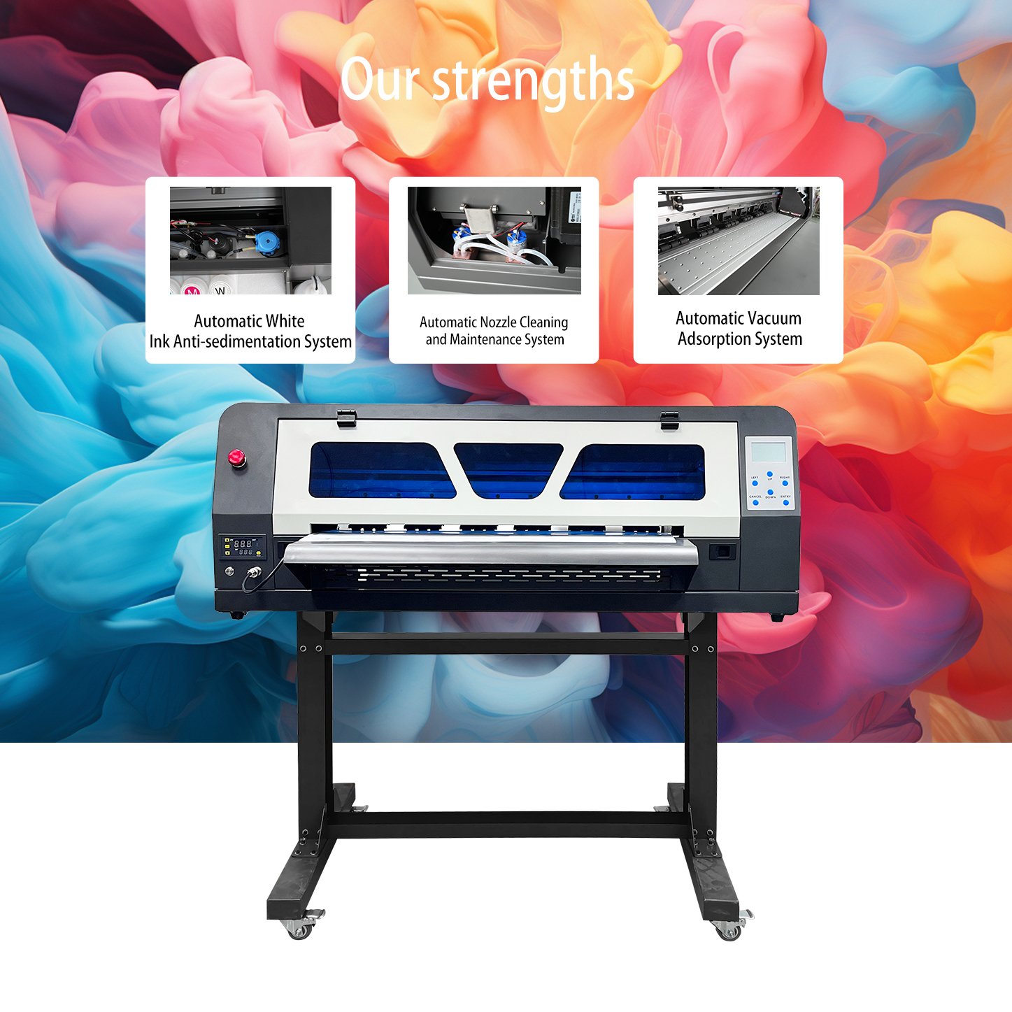EraSmart 24 Inch A1 60cm Dual XP600 Printhead DTF Inkjet Printing Roll Film Transfer Printer Machine A3 DTF Printer For T-shirt