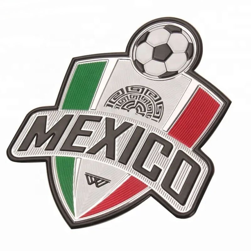 Custom Heat Transfer TPU Silicone Soccer Patch Silicone Rubber Patch for sports