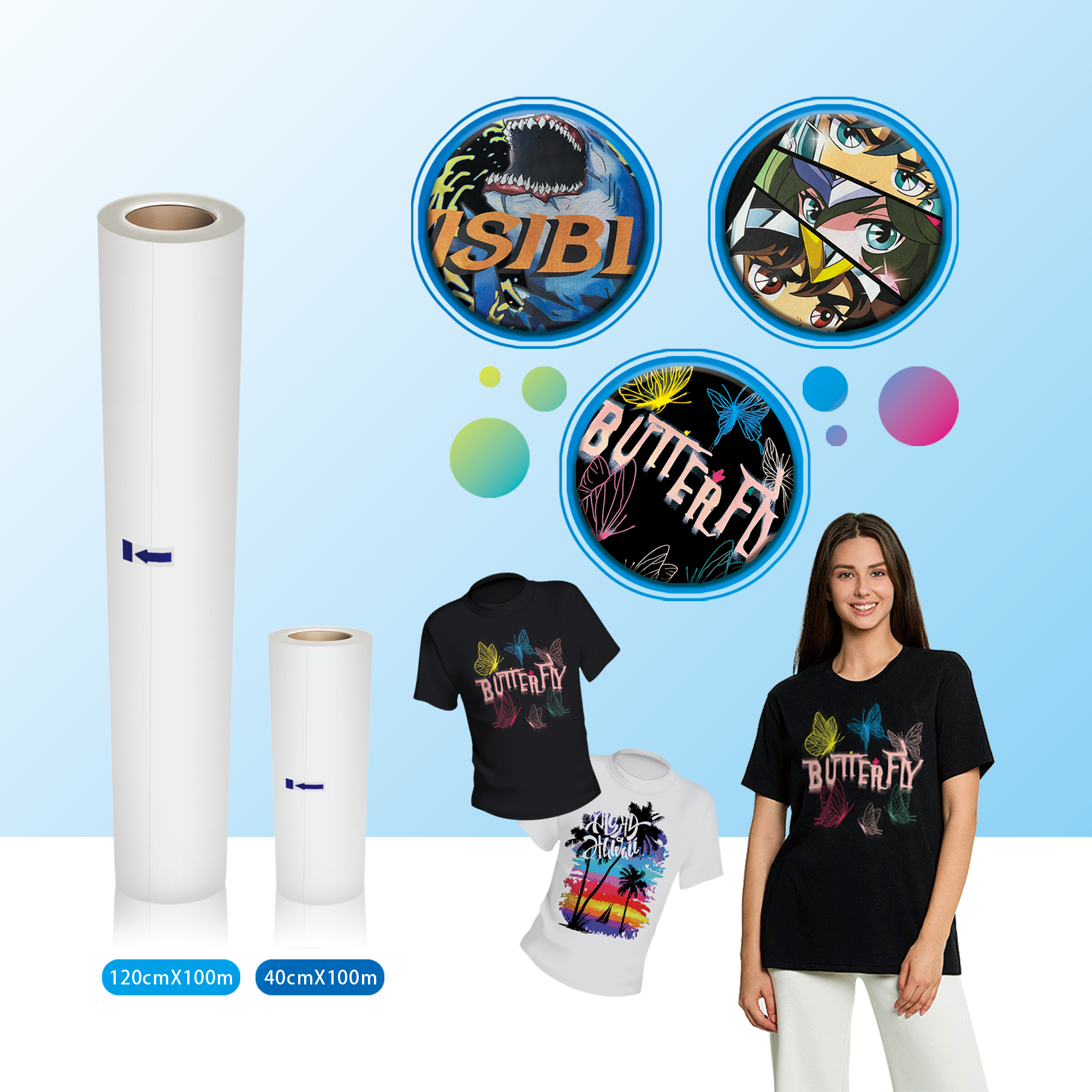 digital dtf A3 A4 30cm desktop roll size dtf Multifunctional Inkjet printer printing machine for 30cm pet film transfer printing
