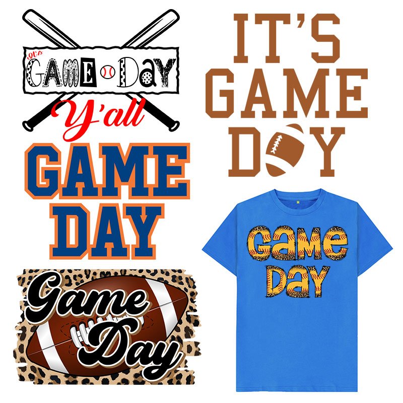 Game Day Baseball Vinyl Transfer Printed Western Game Day DTF Transfers Printing Baseball Sport Heat Press Transfer
