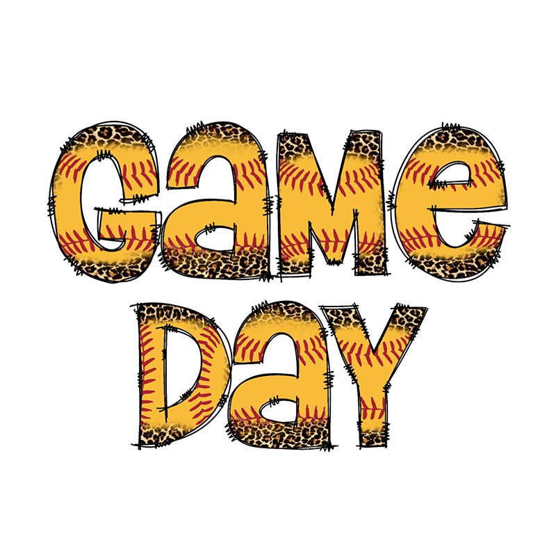 Game Day Baseball Vinyl Transfer Printed Western Game Day DTF Transfers Printing Baseball Sport Heat Press Transfer