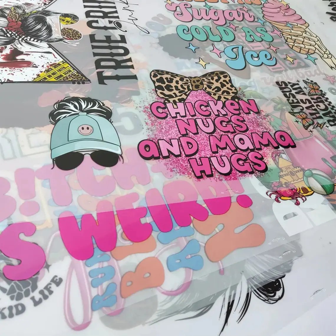 personalised logo anime stickers heat transfer garment labels large size transfer vinyl heat press logo print for clothing