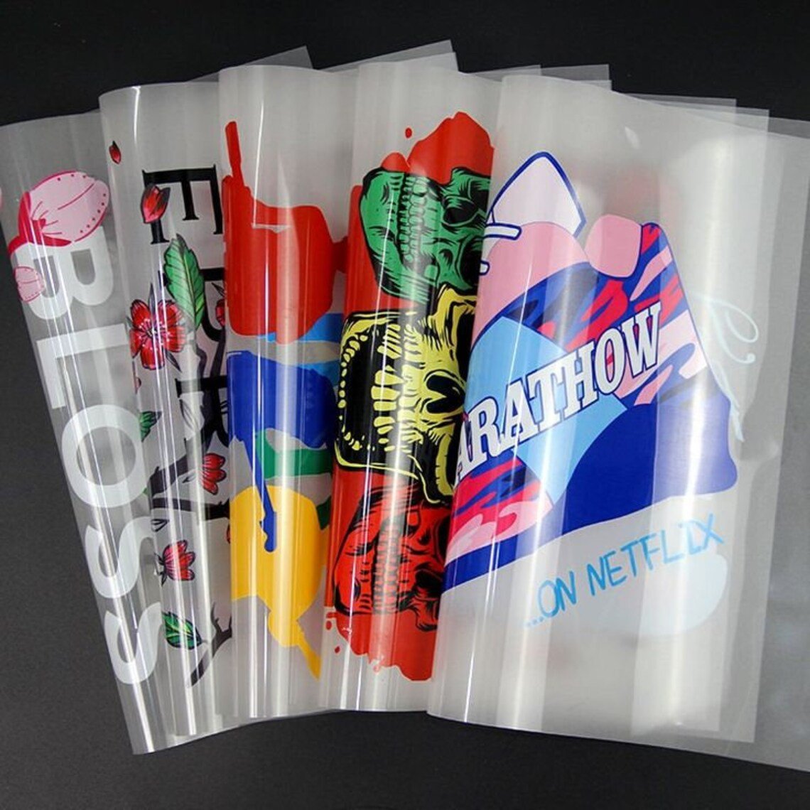 personalised logo anime stickers heat transfer garment labels large size transfer vinyl heat press logo print for clothing